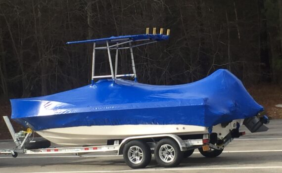 boat shrinkwrapping